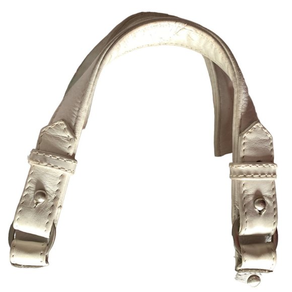 White Real Leather Large Bag, made in India, fits a laptop, Hedgren Inner City - Picture 4 of 7